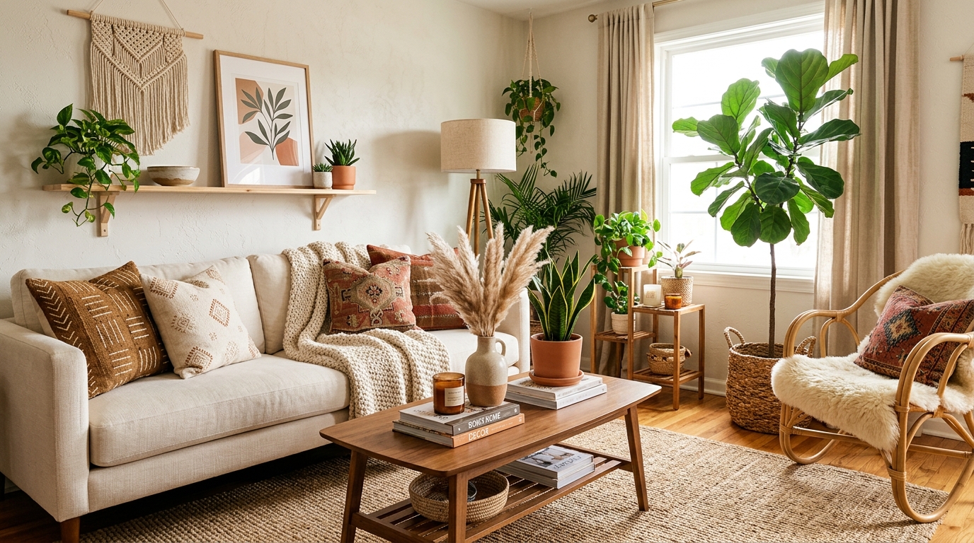 Boho Living Room Décor