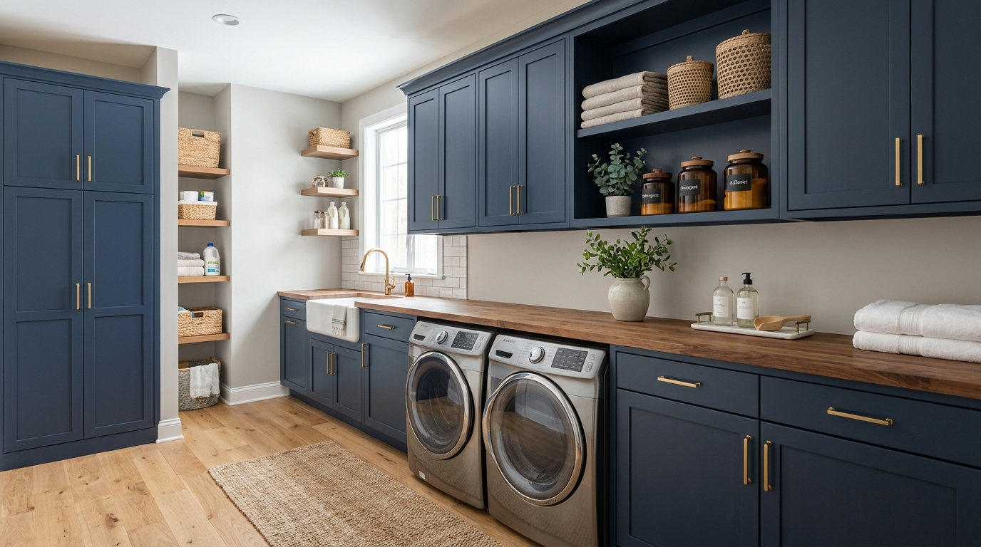 Laundry room cabinets