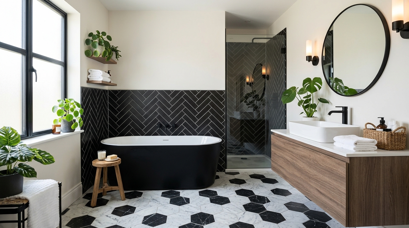 Black and White Bathroom Ideas